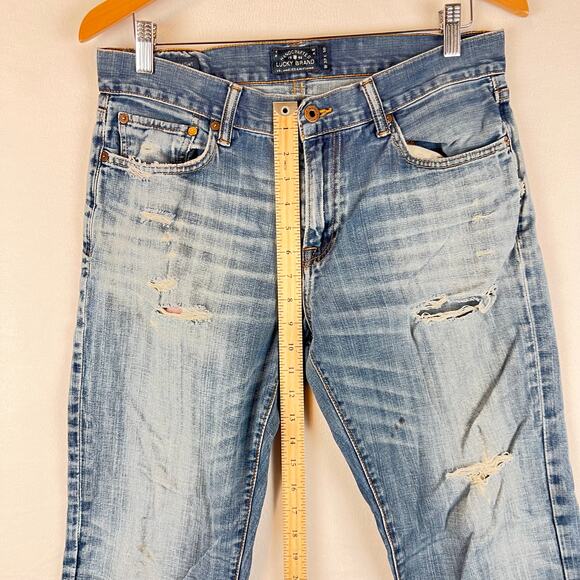 Lucky Brand Jeans Men 32x30 Blue 121 Heritage‎ Slim Straight Candiani Thrasher - Picture 11 of 13